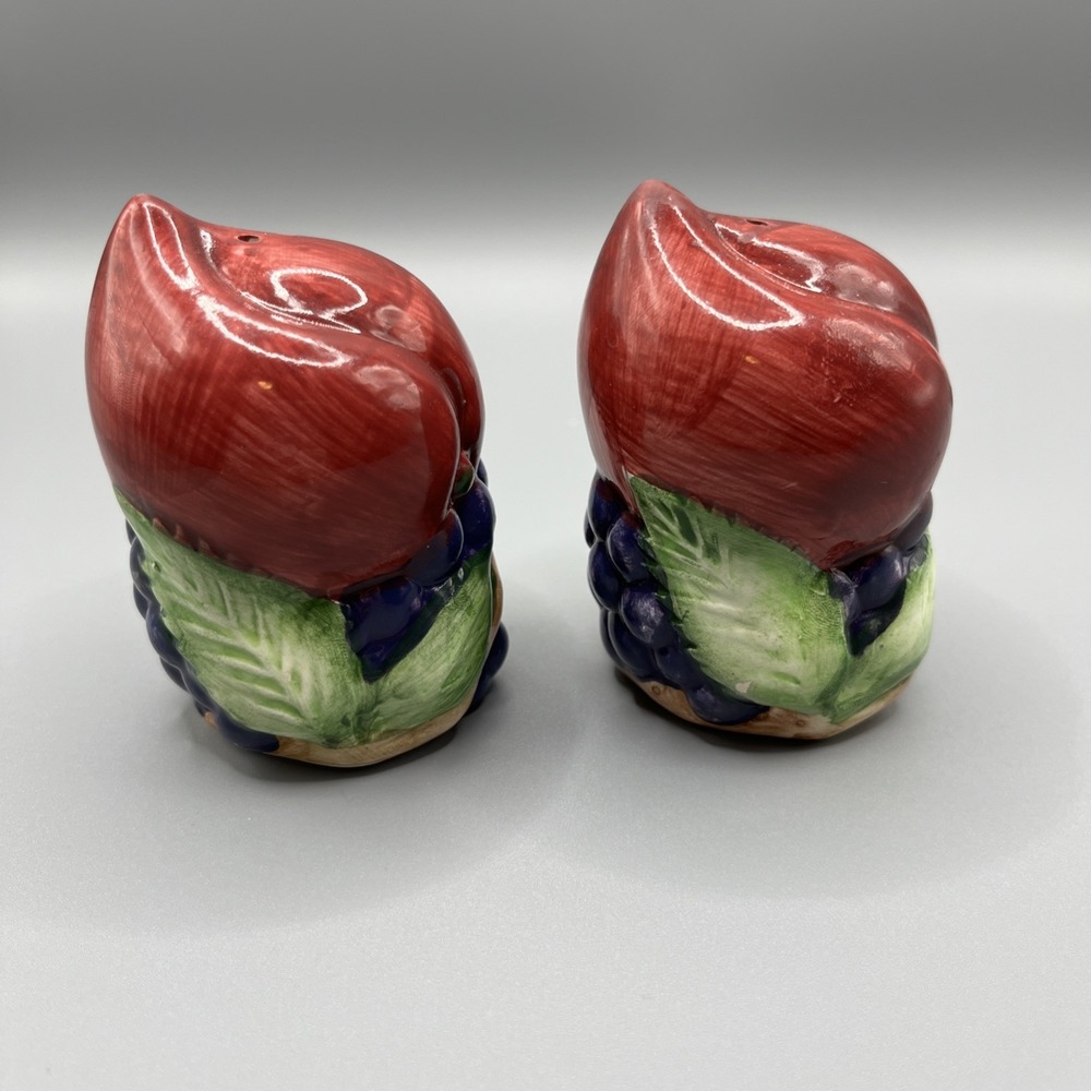 Vintage Fruit‎ Design Salt And Pepper Shaker Set GC
